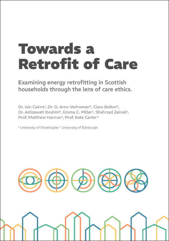 A white back ground with the book title and authors written in dark grey, with blue, orange, yellow and green geometric shapes below.